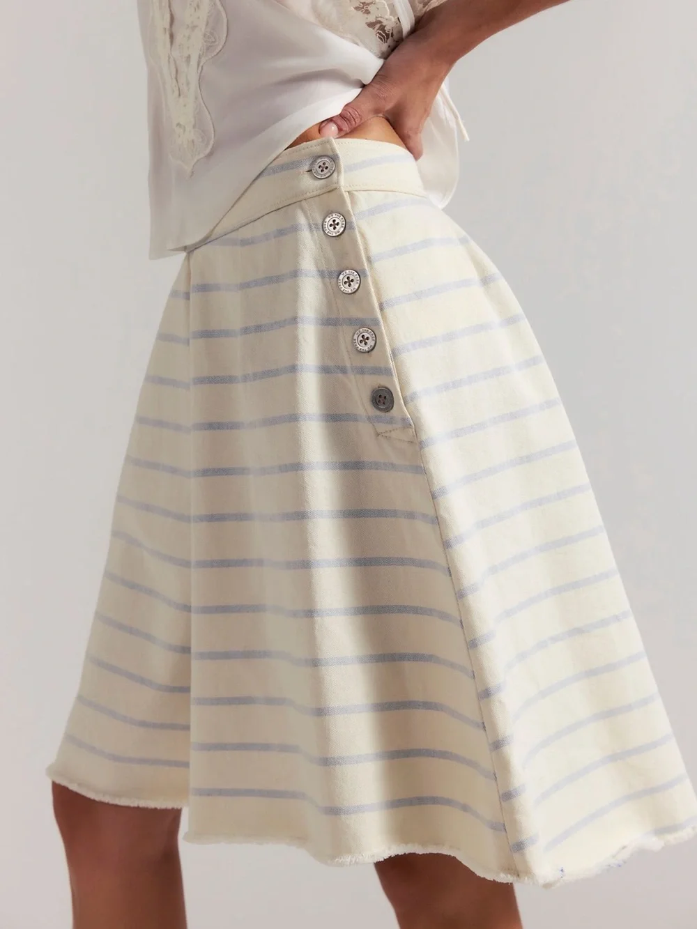 NWT Free People High Tide Stripe Long Shorts Size 6